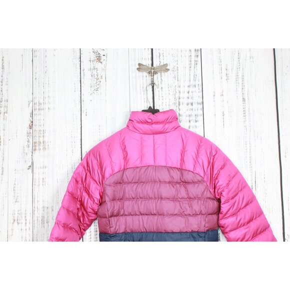 LL Bean 650 Down Fill Colorblock Full Zipper Jacket Pink Blue XXS Pet - Picture 6 of 12